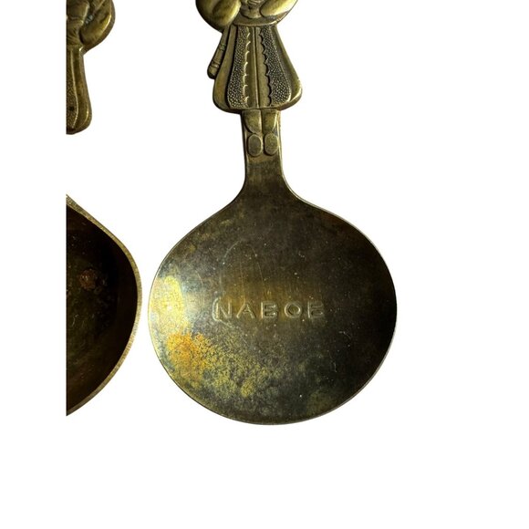 1940's Antique - Nabob - Solid Brass Spoons - 2 pieces - Picture 4 of 4